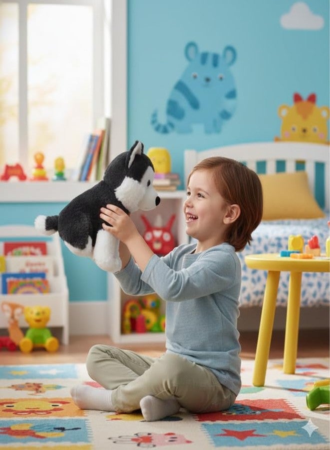STRIDERS Dog Plush Soft Toy for Kids - Grey & White | Cute Stuffed Animal Puppy | Huggable Cuddly Pet for Girls & Boys | Soft Plush Toy for Playtime - Image 5
